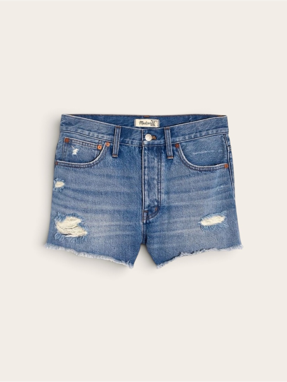 NWT Madewell Relaxed Denim Shorts Y2K Grunge Dadcore, Homecrest Wash, size 25